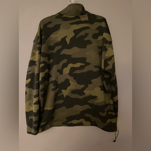 VICTORIA’S SECRET VS PINK 1/4 ZIP CREW SWEATER SWEATSHIRT CAMOUFLAGE CAMO HTF L - Picture 5 of 8